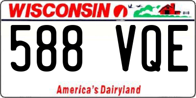 WI license plate 588VQE