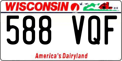 WI license plate 588VQF