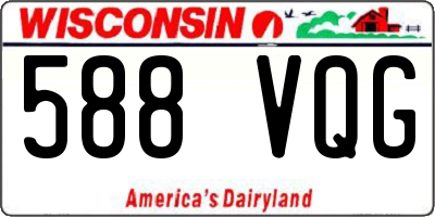 WI license plate 588VQG