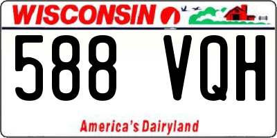 WI license plate 588VQH