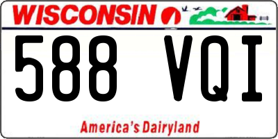 WI license plate 588VQI