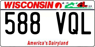 WI license plate 588VQL