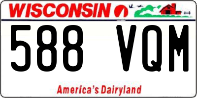 WI license plate 588VQM