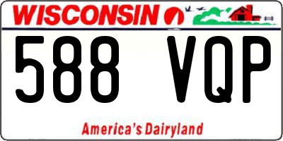 WI license plate 588VQP