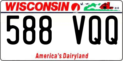WI license plate 588VQQ