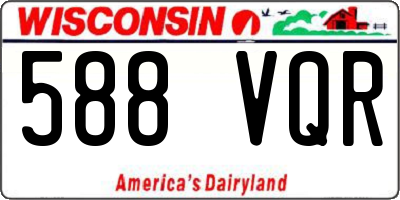 WI license plate 588VQR