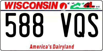 WI license plate 588VQS