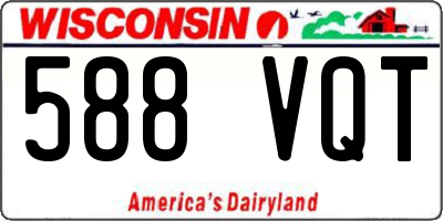 WI license plate 588VQT