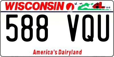 WI license plate 588VQU
