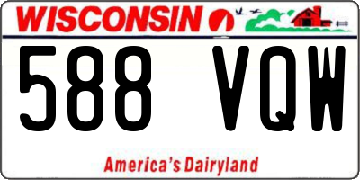 WI license plate 588VQW