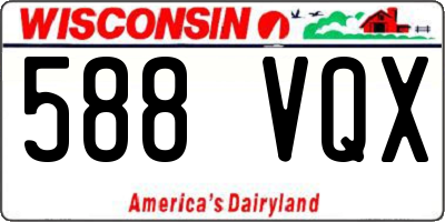 WI license plate 588VQX