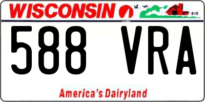 WI license plate 588VRA
