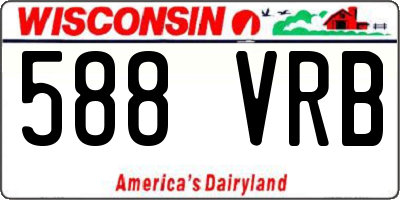 WI license plate 588VRB