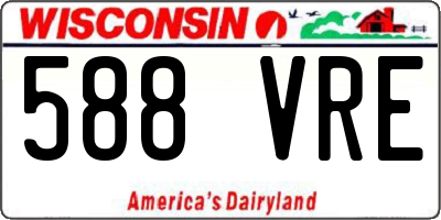 WI license plate 588VRE