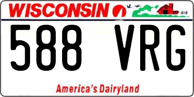 WI license plate 588VRG