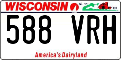WI license plate 588VRH