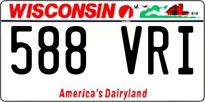 WI license plate 588VRI