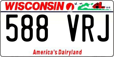WI license plate 588VRJ