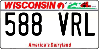 WI license plate 588VRL