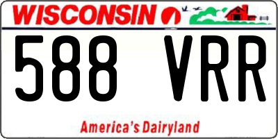 WI license plate 588VRR