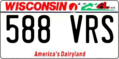 WI license plate 588VRS
