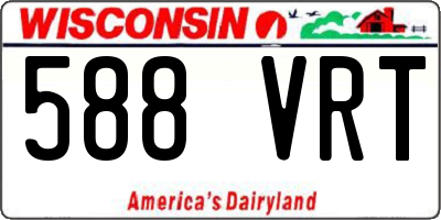 WI license plate 588VRT