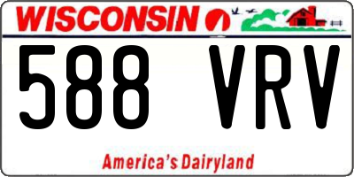 WI license plate 588VRV