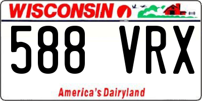 WI license plate 588VRX