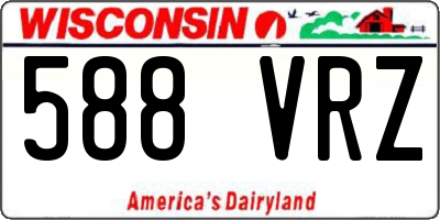 WI license plate 588VRZ