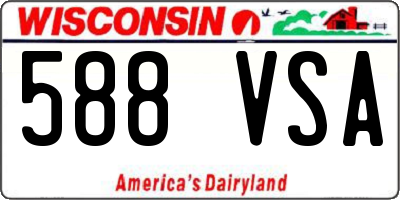 WI license plate 588VSA