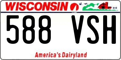 WI license plate 588VSH