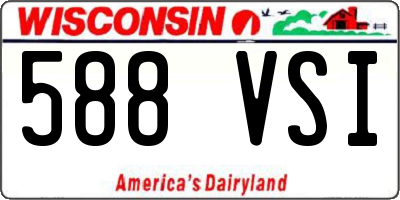 WI license plate 588VSI