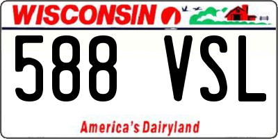 WI license plate 588VSL