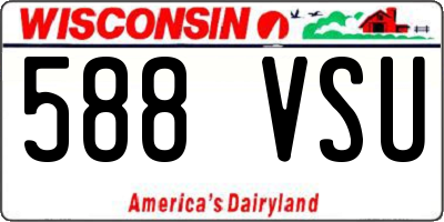 WI license plate 588VSU