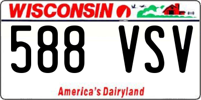 WI license plate 588VSV