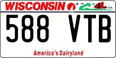 WI license plate 588VTB