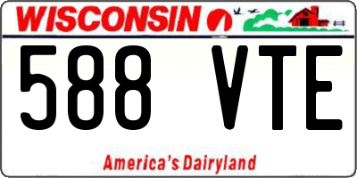 WI license plate 588VTE
