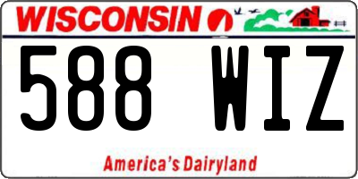 WI license plate 588WIZ
