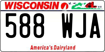 WI license plate 588WJA
