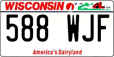 WI license plate 588WJF