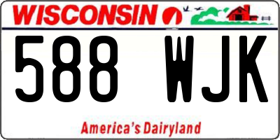 WI license plate 588WJK