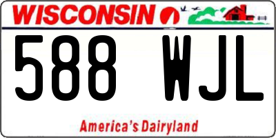WI license plate 588WJL