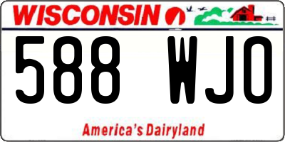 WI license plate 588WJO