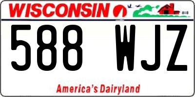 WI license plate 588WJZ