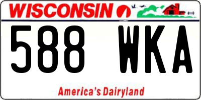 WI license plate 588WKA