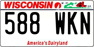 WI license plate 588WKN