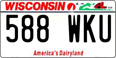 WI license plate 588WKU