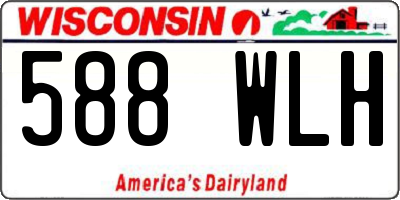 WI license plate 588WLH