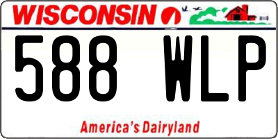 WI license plate 588WLP