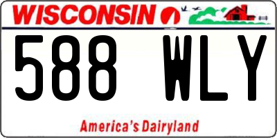 WI license plate 588WLY